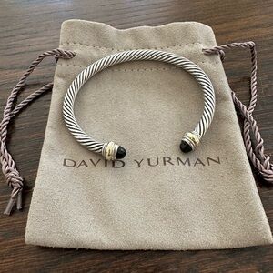 David Yurman classic cable bracelet with black onyx